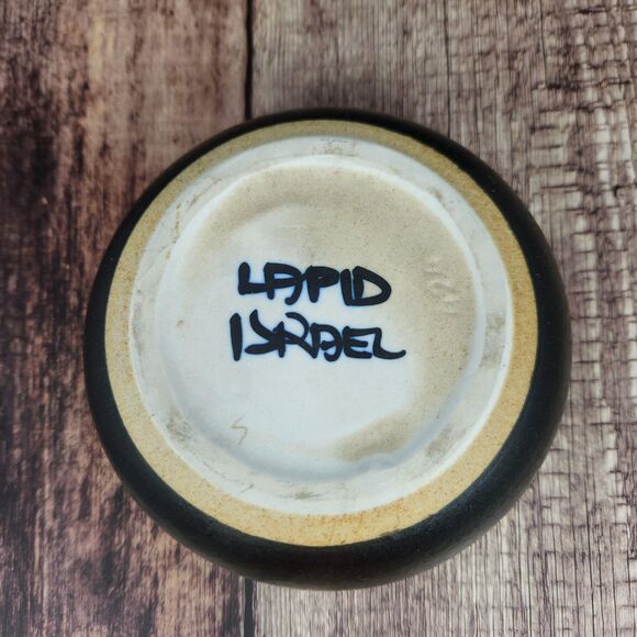 VTG Ashtray by Lapid Pottery Israel Abstract Hand Painted Ash Tray Bowl #424 MCM - Picture 7 of 9